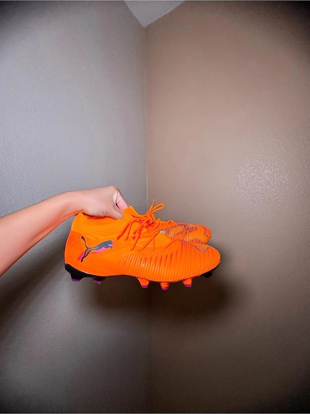 Puma Future Ultimate Soccer Cleats Orange Men US 10